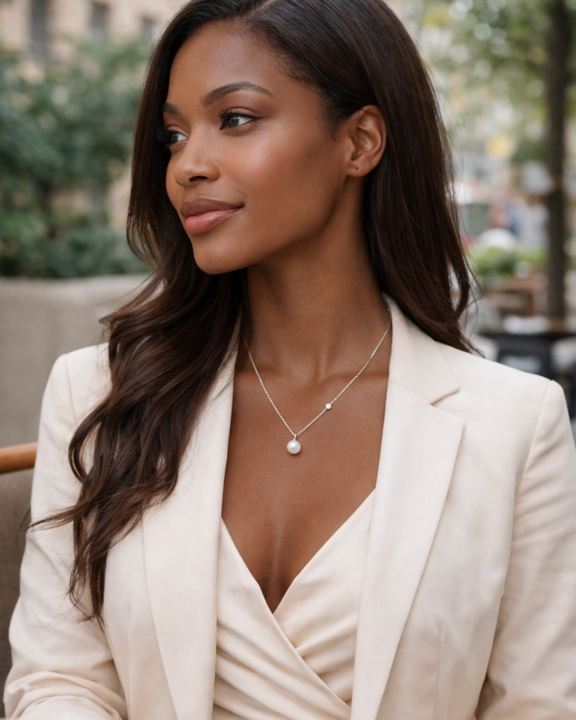 Set "Charlotte" - Farbe Weißgold