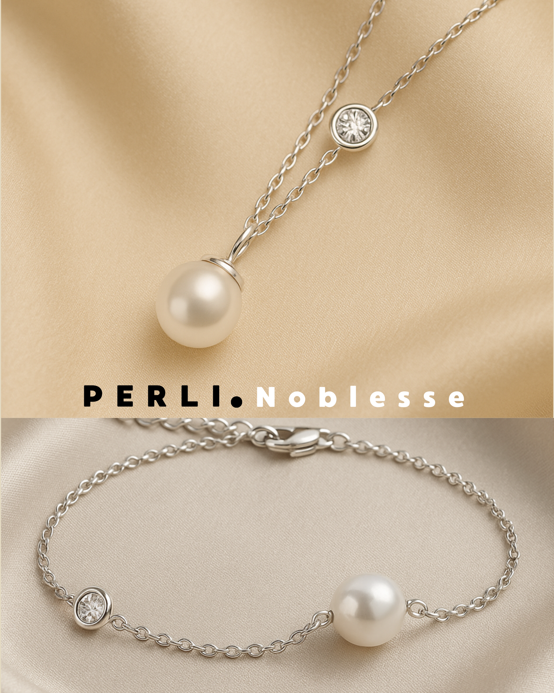 Set "Charlotte" - Farbe Weißgold