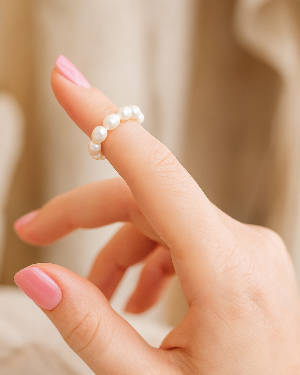 Perlenring - Schmuckset