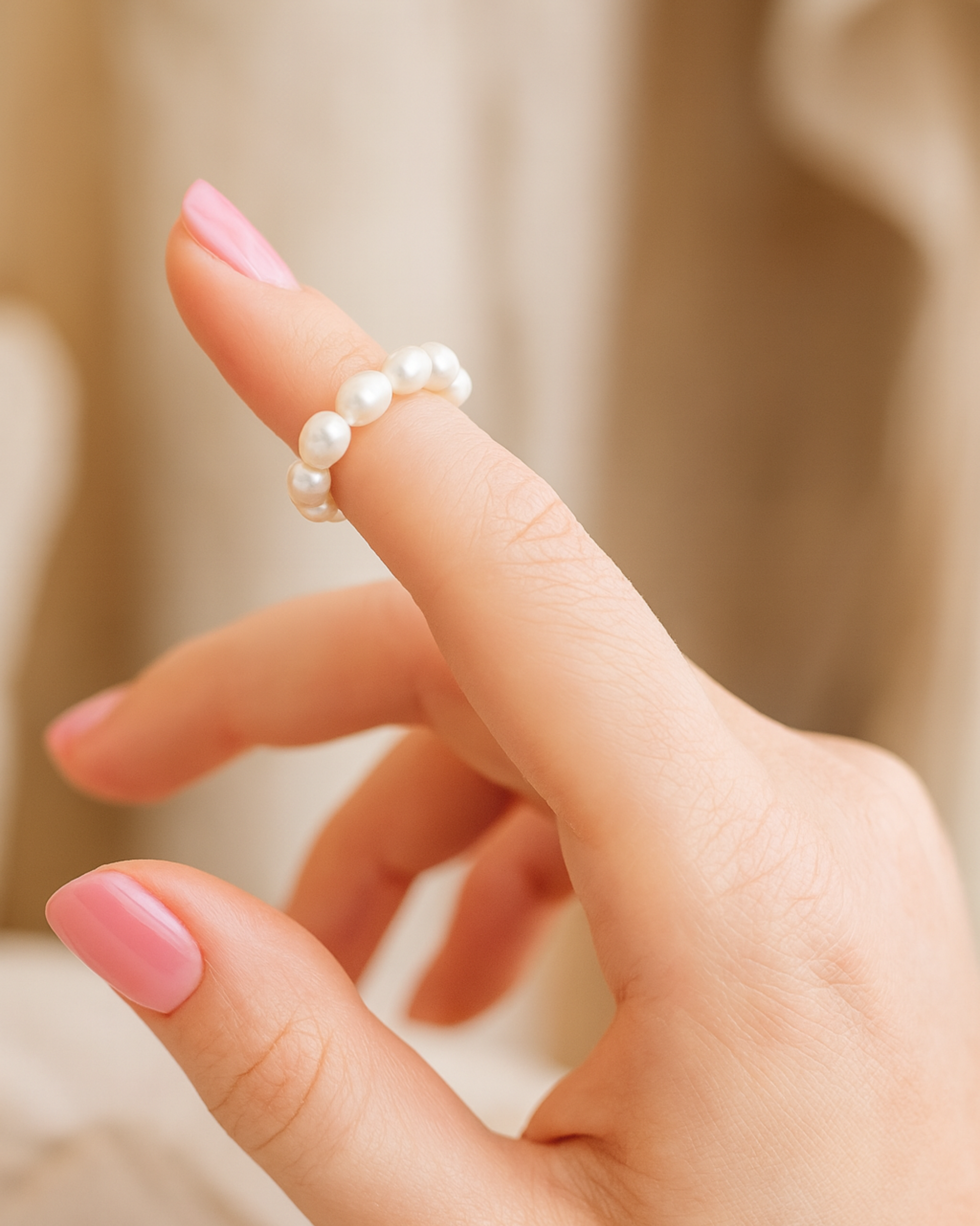 Perlenring - Schmuckset