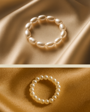 Schmuckset aus zwei Perlenringen von PERLI.