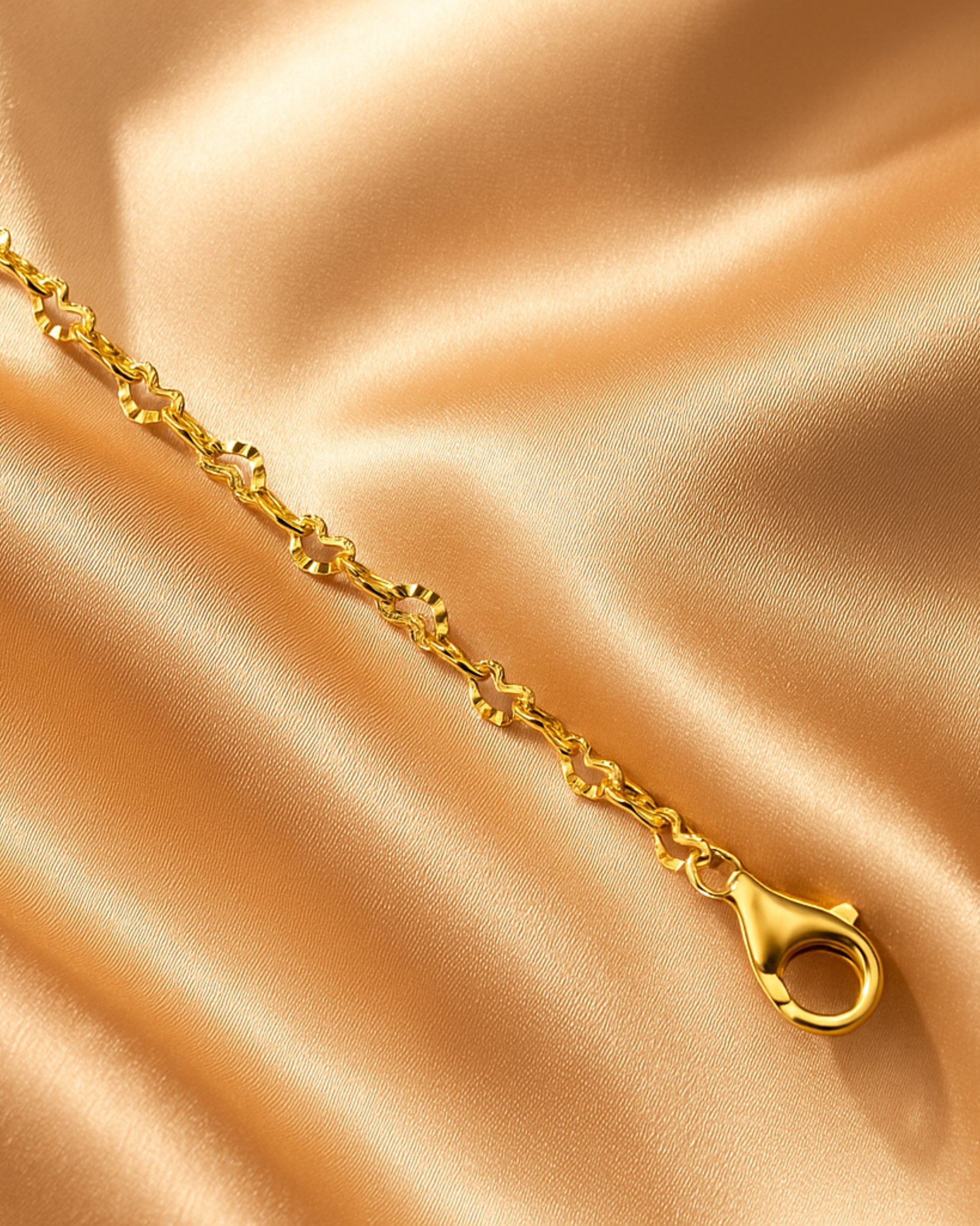 Vergoldete Herzen Kette aus Sterling Silber von PERLI.