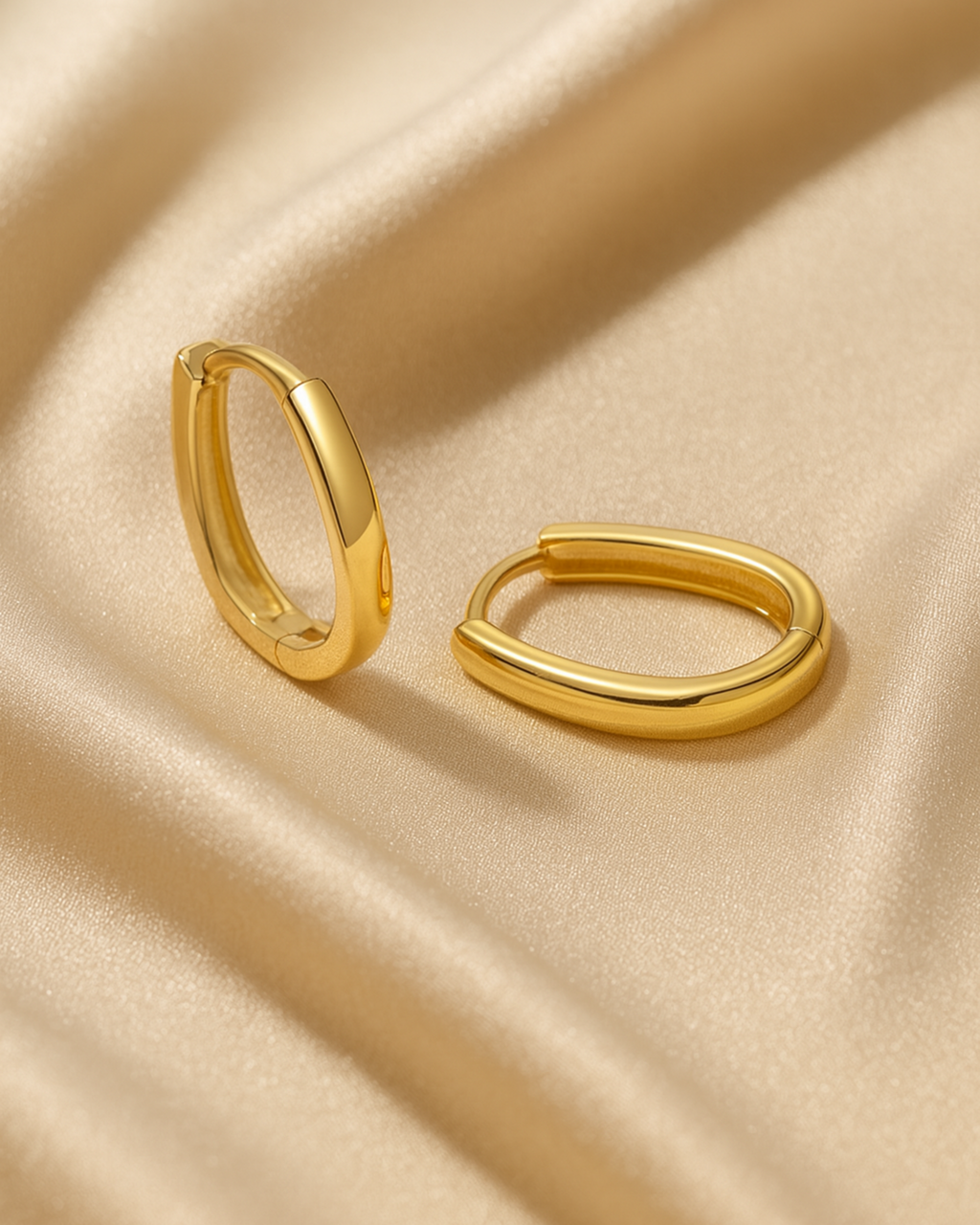 Creolen aus Sterling Silber, vergoldet - minimalistisches Design